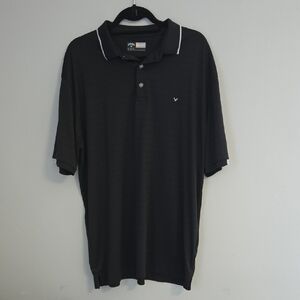 Callaway Black Polo Shirt with White Trim